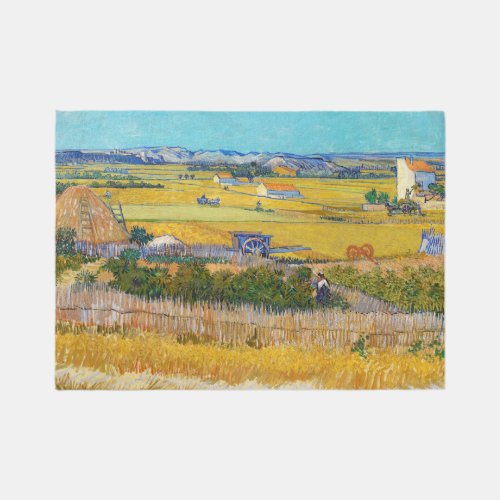 Vincent van Gogh _ Harvest at La Crau Rug
