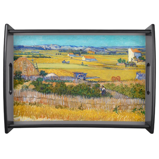 Vincent van Gogh - Harvest at La Crau Serving Tray (Front)