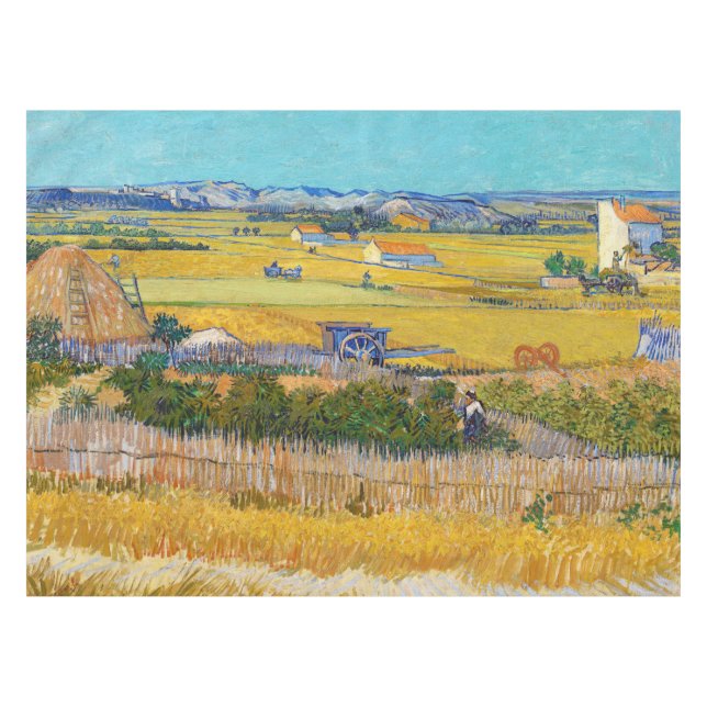Vincent van Gogh - Harvest at La Crau Tablecloth (Front (Horizontal))
