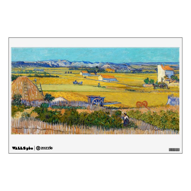 Vincent van Gogh - Harvest at La Crau Wall Decal (Front)