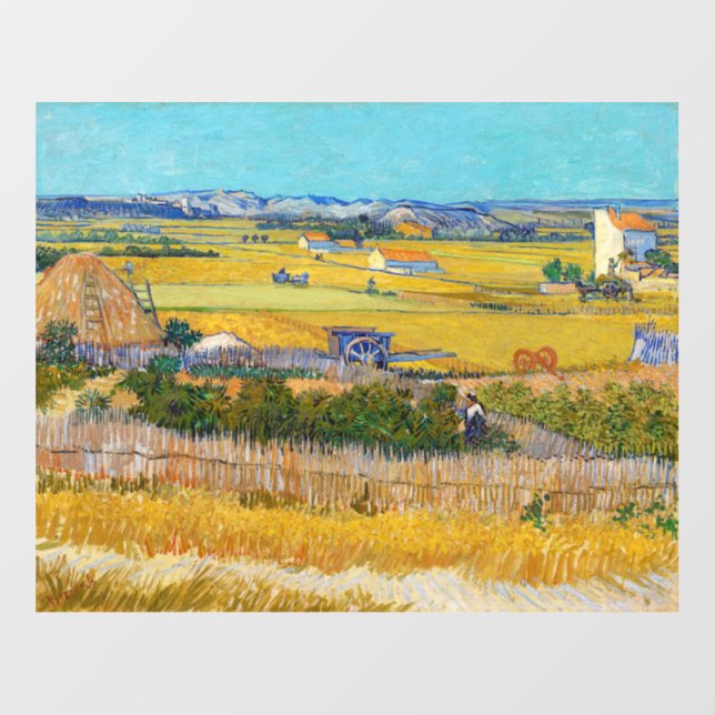 Vincent van Gogh - Harvest at La Crau Wall Decal (Front)