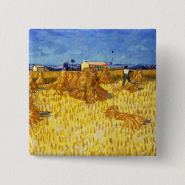 Vincent van Gogh - Harvest in Provence Button (Front)