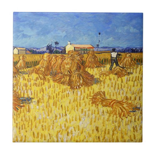 Vincent van Gogh _ Harvest in Provence Ceramic Tile
