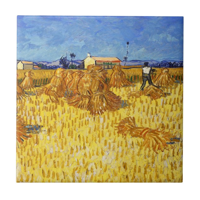 Vincent van Gogh - Harvest in Provence Ceramic Tile (Front)