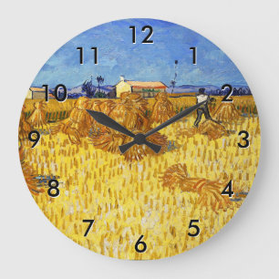 Vincent van Gogh - Harvest in Provence Large Clock