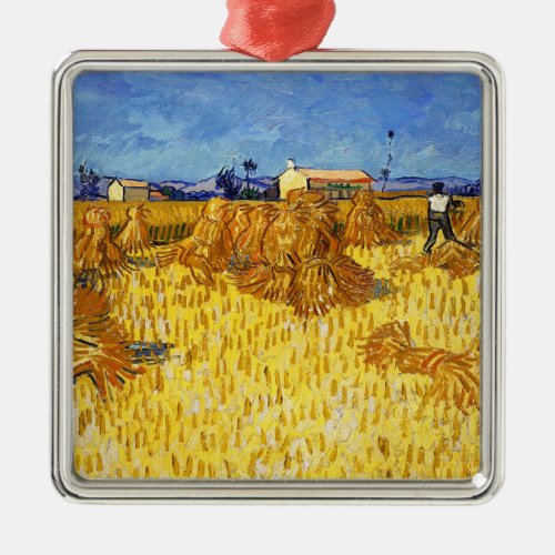 Vincent van Gogh _ Harvest in Provence Metal Ornament