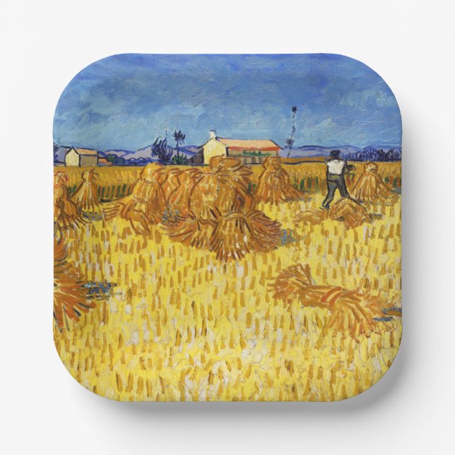 Vincent van Gogh - Harvest in Provence Paper Plates (Front)