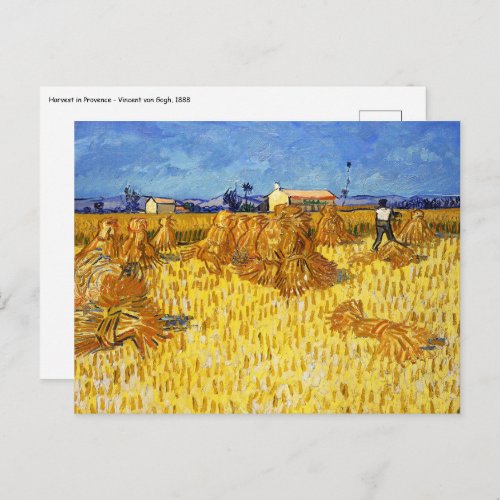 Vincent van Gogh _ Harvest in Provence Postcard