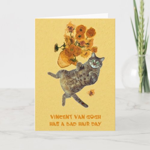 Vincent Van Gogh has a Bad Hair Day 2 Card