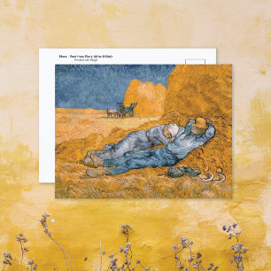 Vincent van Gogh Haystacks Couple Postcard