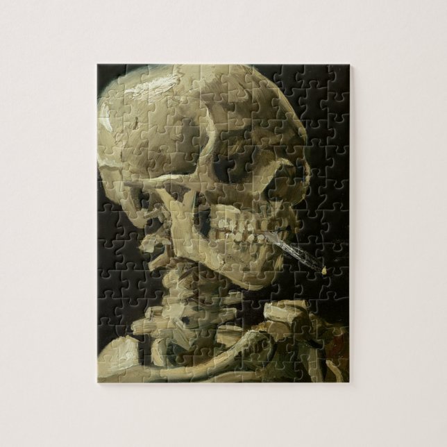 Vincent Van Gogh Head of A Skeleton with Cigaret Jigsaw Puzzle (Vertical)