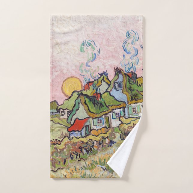 Vincent van Gogh - Houses and Figure Bath Towel Set (Hand Towel)