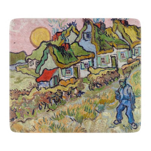 Vincent van Gogh _ Houses and Figure Cutting Board