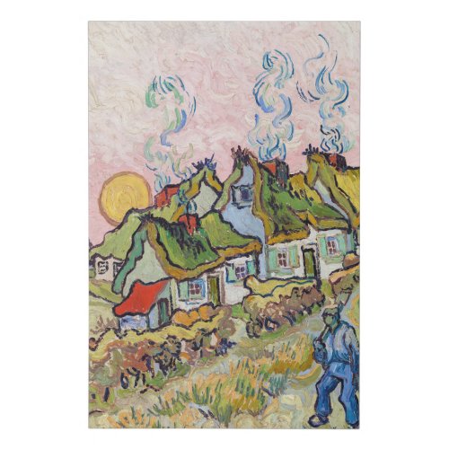 Vincent van Gogh _ Houses and Figure Faux Canvas Print