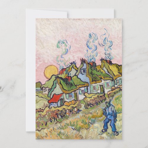Vincent van Gogh _ Houses and Figure Invitation