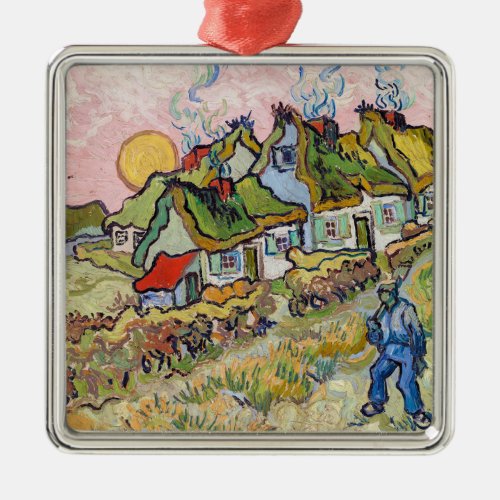 Vincent van Gogh _ Houses and Figure Metal Ornament