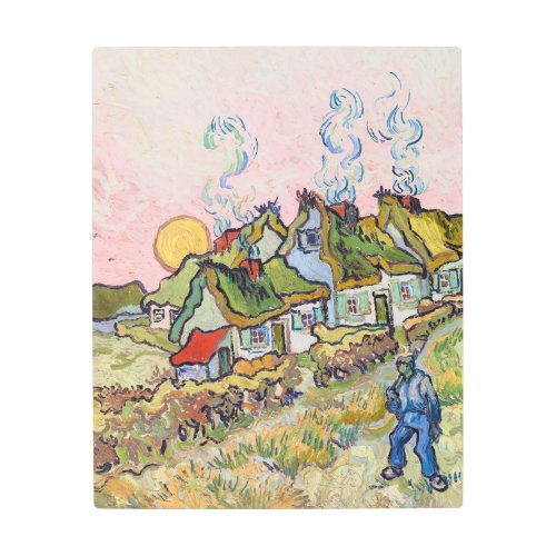 Vincent van Gogh _ Houses and Figure Metal Print