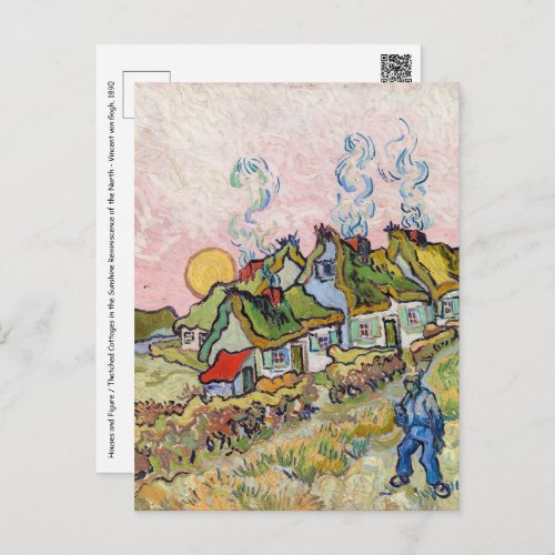 Vincent van Gogh _ Houses and Figure Postcard