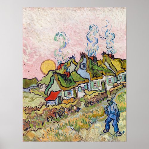 Vincent van Gogh _ Houses and Figure Poster