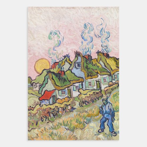 Vincent van Gogh _ Houses and Figure Wrapping Paper Sheets