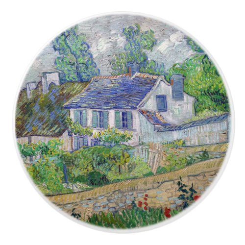 Vincent van Gogh _ Houses at Auvers Ceramic Knob