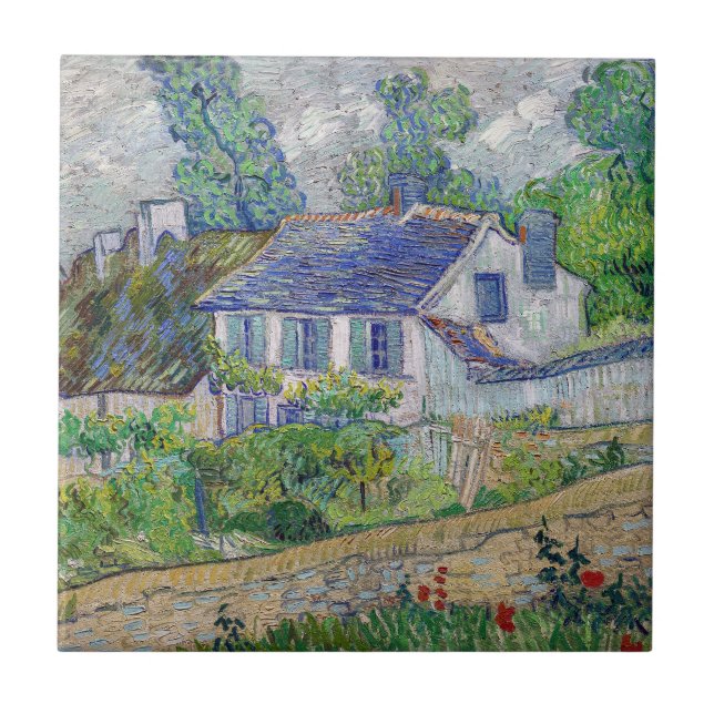 Vincent van Gogh - Houses at Auvers Ceramic Tile (Front)