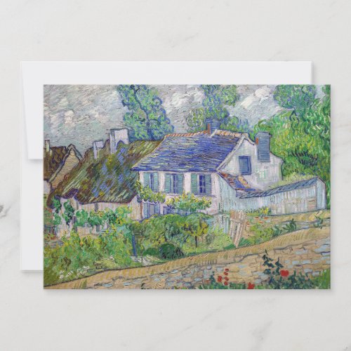 Vincent van Gogh _ Houses at Auvers Invitation