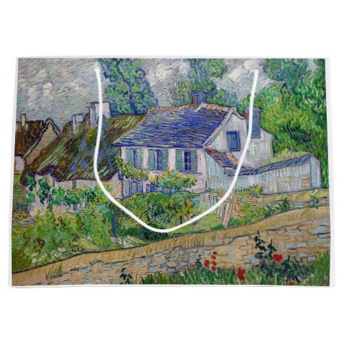 Vincent van Gogh _ Houses at Auvers Large Gift Bag