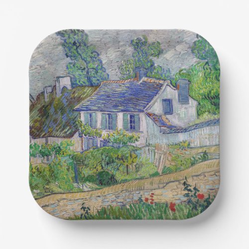 Vincent van Gogh _ Houses at Auvers Paper Plates