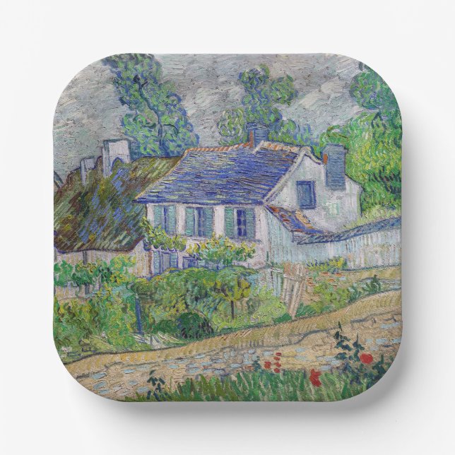 Vincent van Gogh - Houses at Auvers Paper Plates (Front)