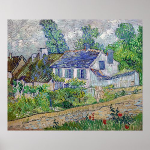 Vincent van Gogh _ Houses at Auvers Poster