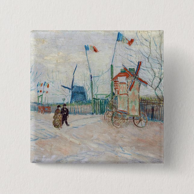 Vincent van Gogh - Impasse des Deux Freres Button (Front)