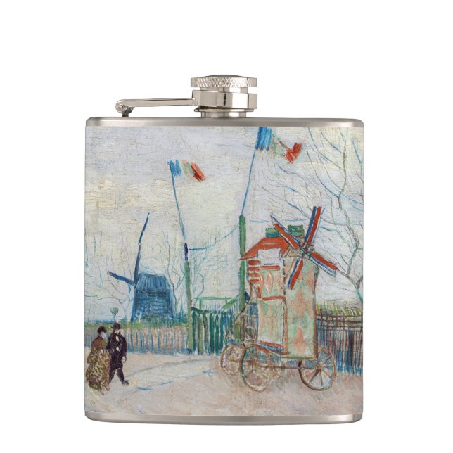 Vincent van Gogh - Impasse des Deux Freres Flask (Front)