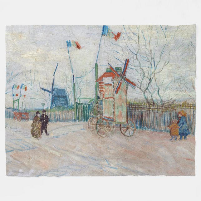 Vincent van Gogh - Impasse des Deux Freres Fleece Blanket (Front (Horizontal))