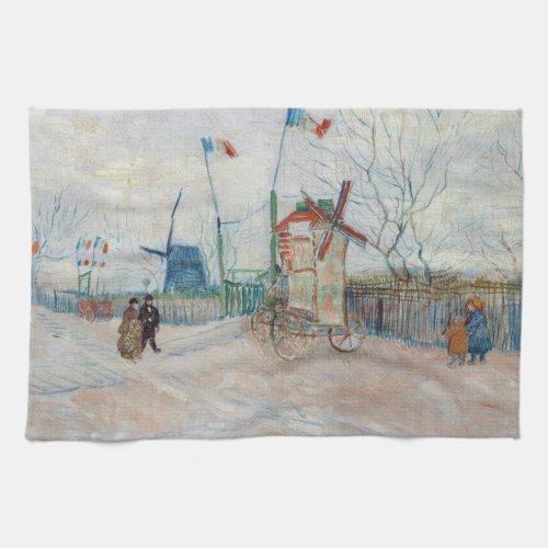 Vincent van Gogh _ Impasse des Deux Freres Kitchen Towel