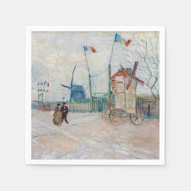 Vincent van Gogh - Impasse des Deux Freres Napkins (Front)