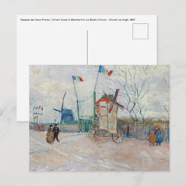Vincent van Gogh - Impasse des Deux Freres Postcard (Front/Back)