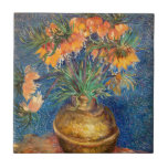 Vincent van Gogh - Imperial Fritillaries Ceramic Tile<br><div class="desc">Imperial Fritillaries in a Copper Vase / Fritillaires,  couronne imperiale dans un vase de cuivre - Vincent van Gogh,  1887</div>