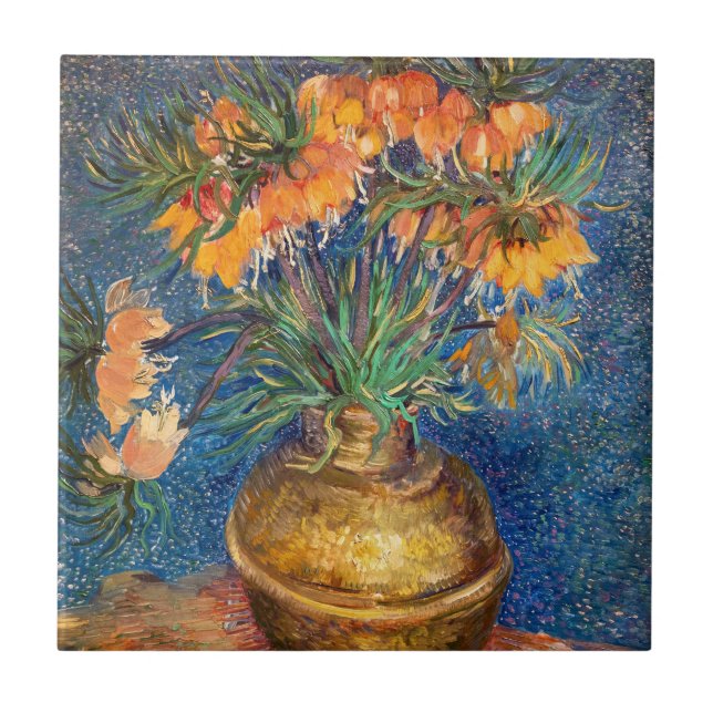 Vincent van Gogh - Imperial Fritillaries Ceramic Tile (Front)
