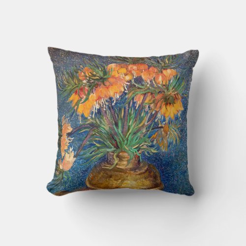Vincent van Gogh _ Imperial Fritillaries Throw Pillow