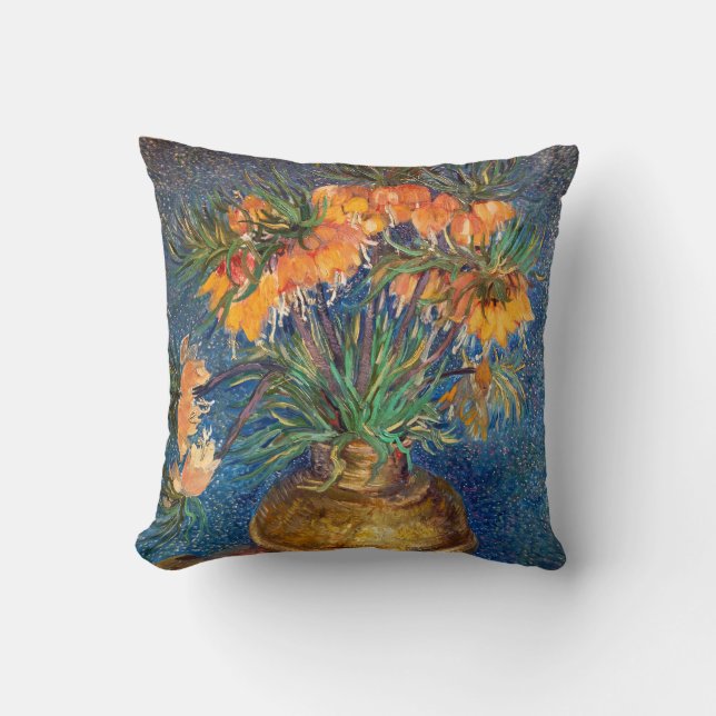 Vincent van Gogh - Imperial Fritillaries Throw Pillow (Front)