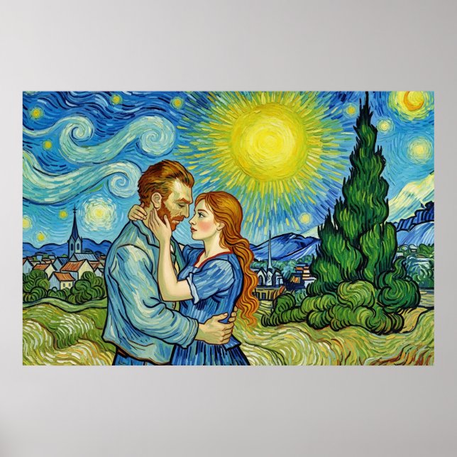Vincent Van Gogh in love -- WONKY ART Poster (Front)