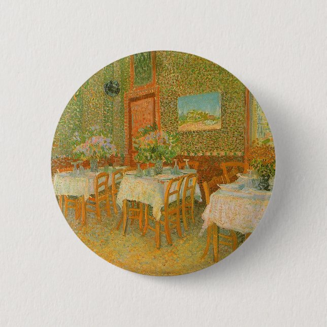 Vincent van Gogh - Interior of a Restaurant Button (Front)