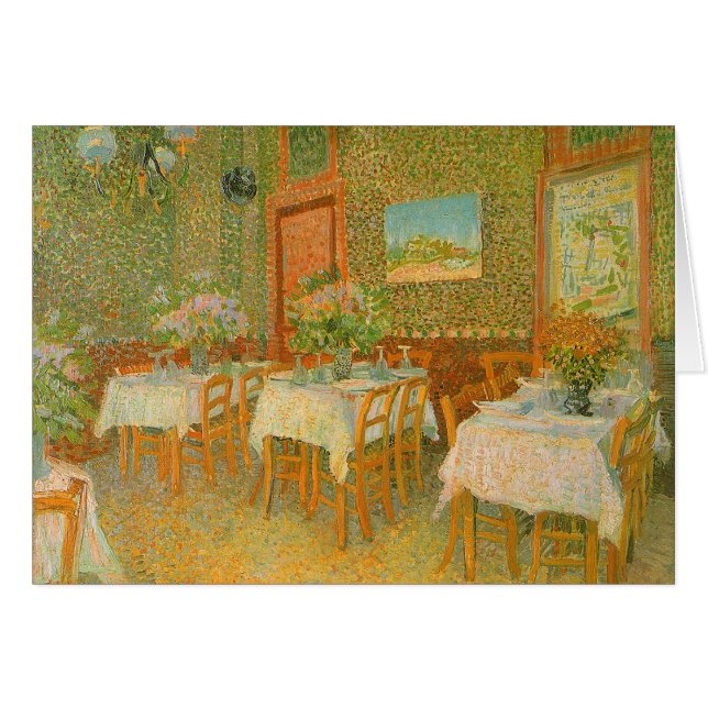Vincent van Gogh - Interior of a Restaurant Cards (Front Horizontal)