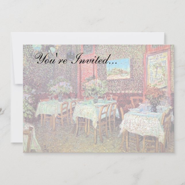 Vincent Van Gogh - Interior Of A Restaurant Invitation (Front)