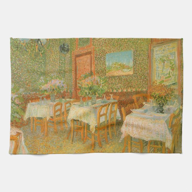Vincent van Gogh - Interior of a Restaurant Kitchen Towel (Horizontal)