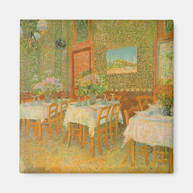 Vincent van Gogh - Interior of a Restaurant Magnet (Front)