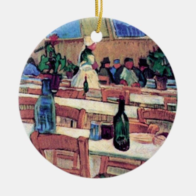 Vincent Van Gogh - Interior Of Restaurant Ceramic Ornament (Front)