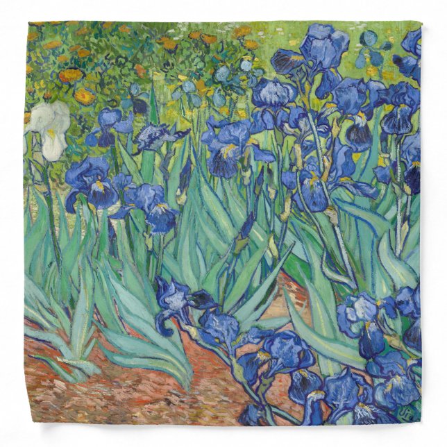 Vincent Van Gogh - Irises 1889 Bandana (Front)