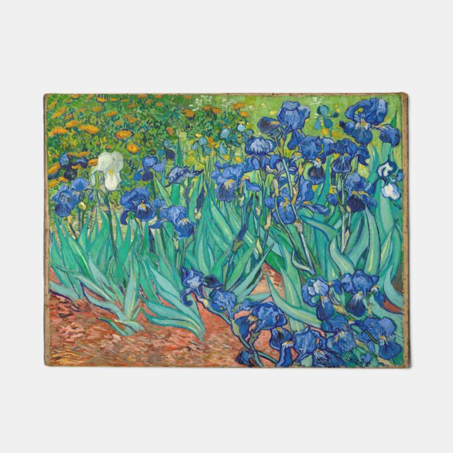 VINCENT VAN GOGH - Irises 1889 Doormat (Front)